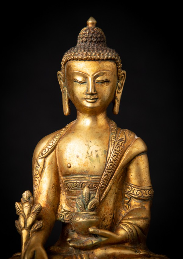 Old bronze Nepali Medicine Buddha